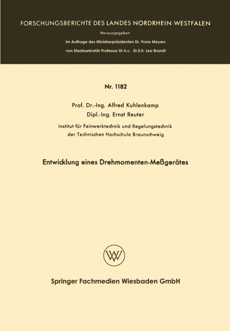 Entwicklung Eines Drehmomenten-Messgerates