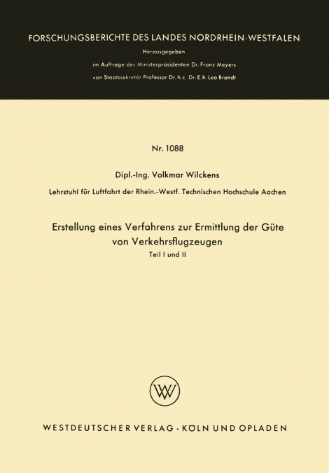 Erstellung eines Verfahrens zur Ermittlung der Güte von Verkehrsflugzeugen
