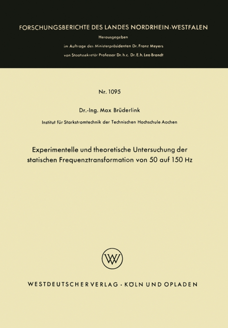 Experimentelle und theoretische Untersuchung der statischen Frequenztransformation von 50 auf 150 Hz