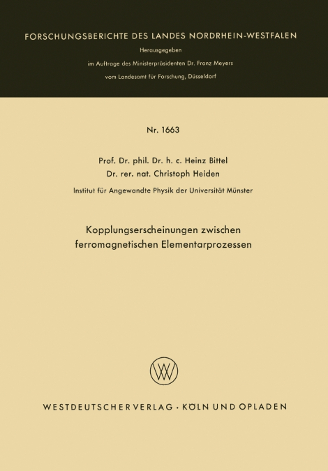 Kopplungserscheinungen zwischen ferromagnetischen Elementarprozessen