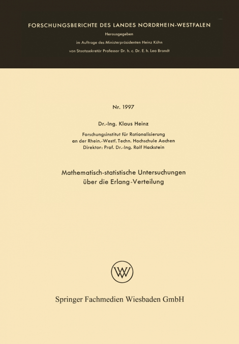 Mathematisch-statistische Untersuchungen über die Erlang-Verteilung