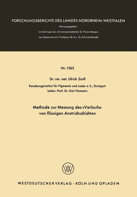 Methode zur Messung des Verlaufs von flüssigen Anstrichschichten