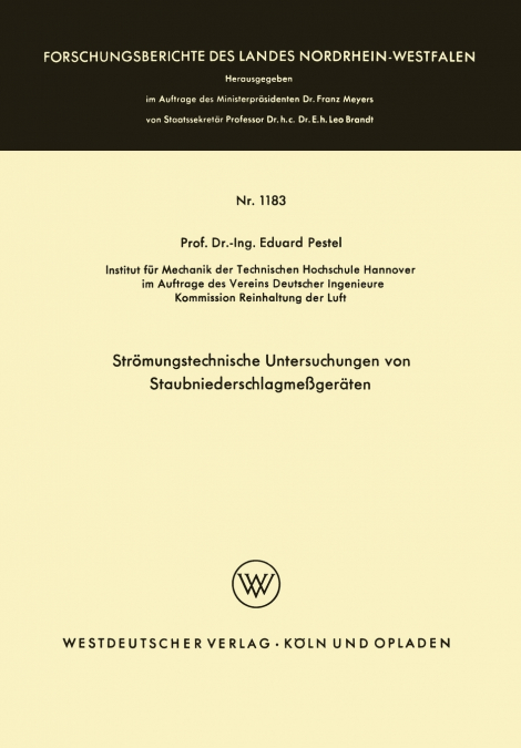 Stromungstechnische Untersuchungen Von Staubniederschlagsmessgeraten