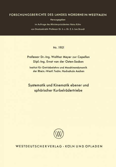 Systematik und Kinematik ebener und sphärischer Kurbelrädertriebe