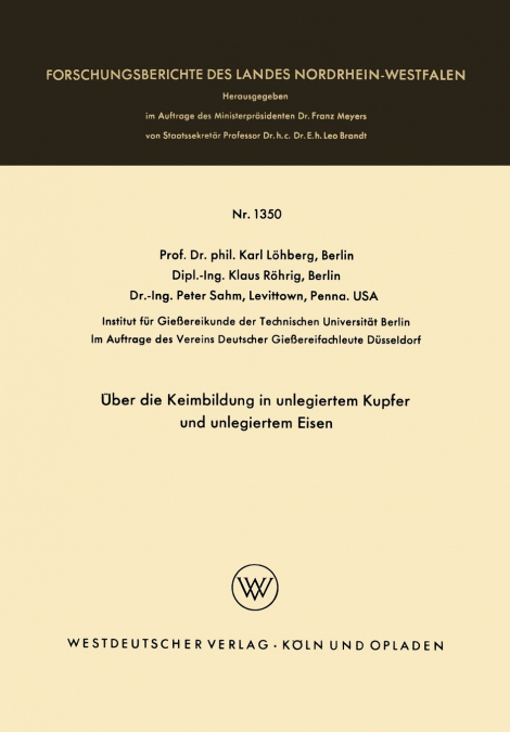 Über die Keimbildung in unlegiertem Kupfer und unlegiertem Eisen