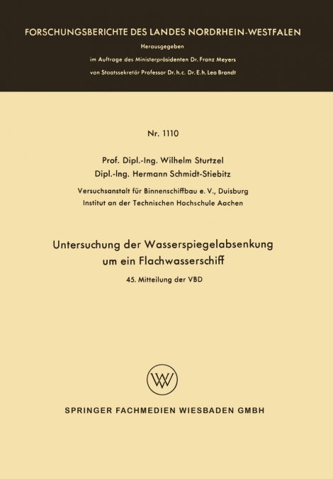 Untersuchung der Wasserspiegelabsenkung um ein Flachwasserschiff