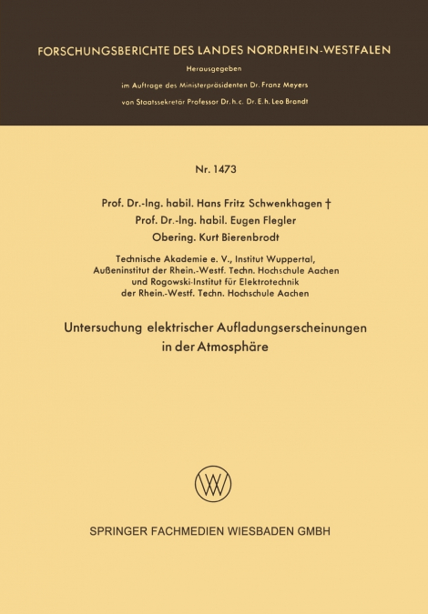 Untersuchung elektrischer Aufladungserscheinungen in der Atmosphäre