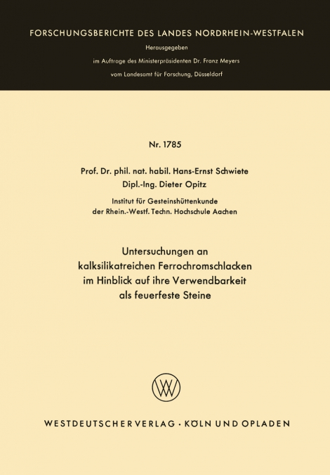 Untersuchungen an kalksilikatreichen Ferrochromschlacken
