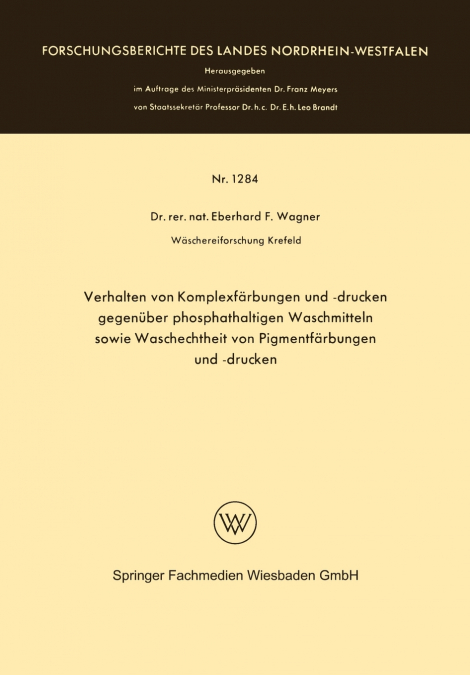 Verhalten von Komplexfärbungen und -drucken gegenüber phosphathaltigen Waschmitteln sowie Waschechtheit von Pigmentfärbungen und -drucken