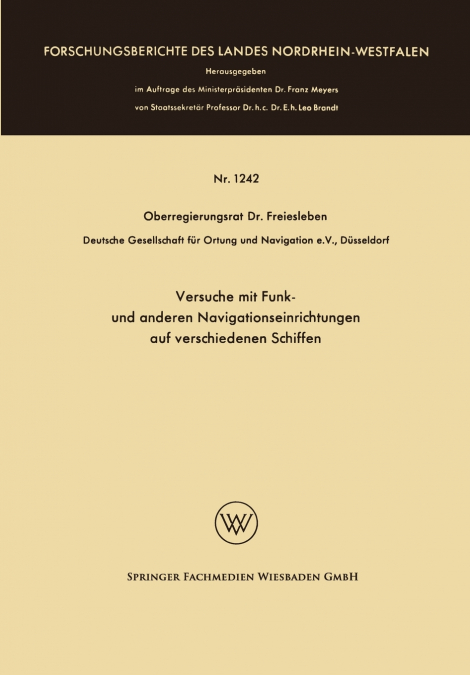 Versuche mit Funk- und anderen Navigationseinrichtungen auf verschiedenen Schiffen