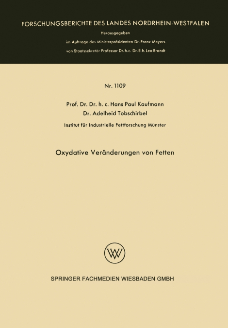 Oxydative Veränderungen von Fetten