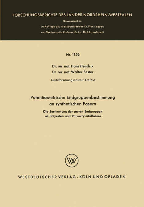 Potentiometrische Endgruppenbestimmung an synthetischen Fasern