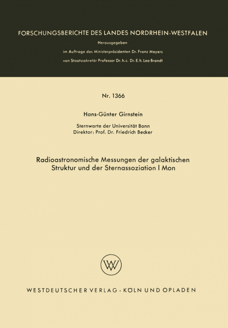 Radioastronomische Messungen der galaktischen Struktur und der Sternassoziation I Mon