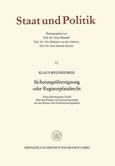 Sicherungsübereignung oder Registerpfandrecht