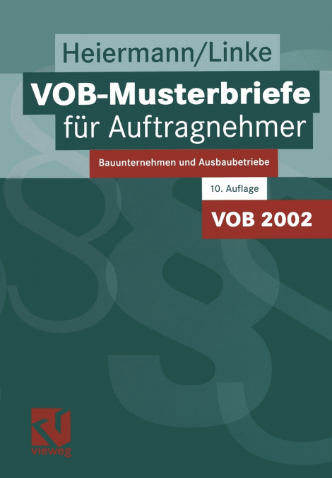 VOB-Musterbriefe für Auftragnehmer