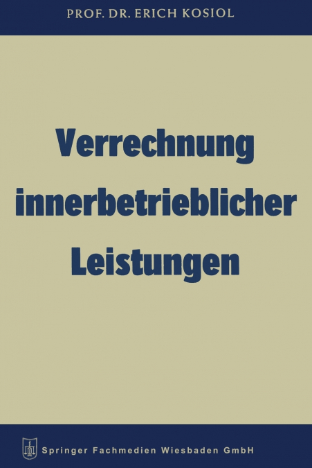 Verrechnung innerbetrieblicher Leistungen