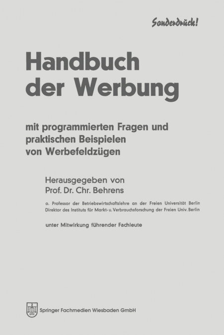 Handbuch der Werbung