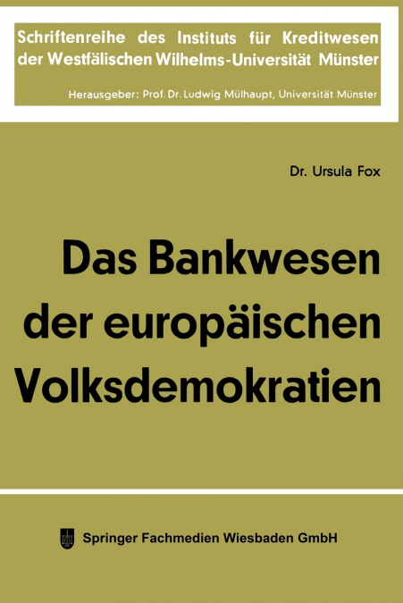 Das Bankwesen der europäischen Volksdemokratien
