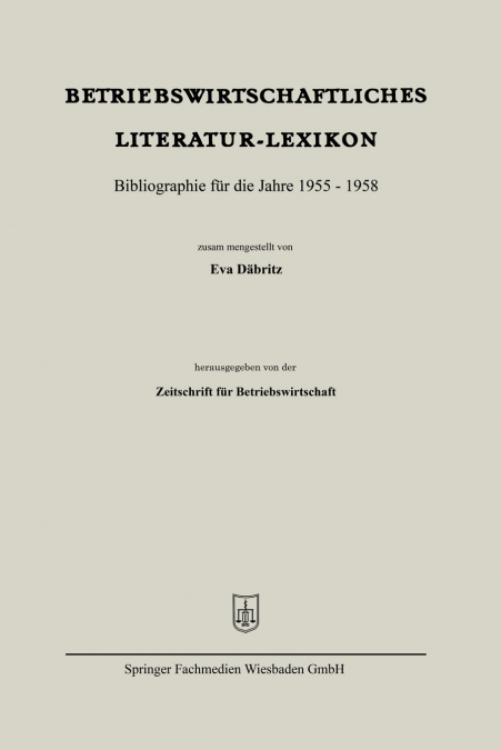 Betriebswirtschaftliches Literatur-Lexikon