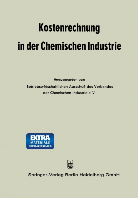 Kostenrechnung in Der Chemischen Industrie