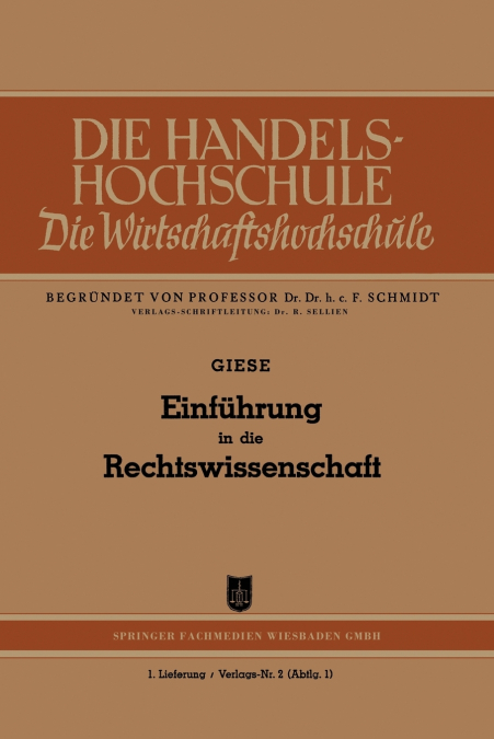 Einführung in die Rechtswissenschaft