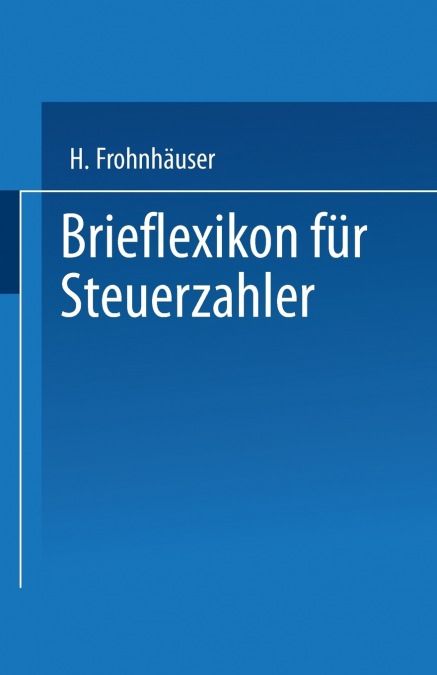 Brieflexikon Fur Steuerzahler