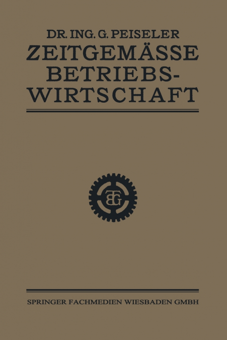 Zeitgemässe Betriebswirtschaft