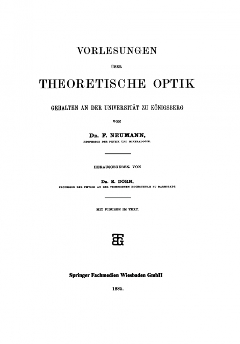 Vorlesungen über Theoretische Optik