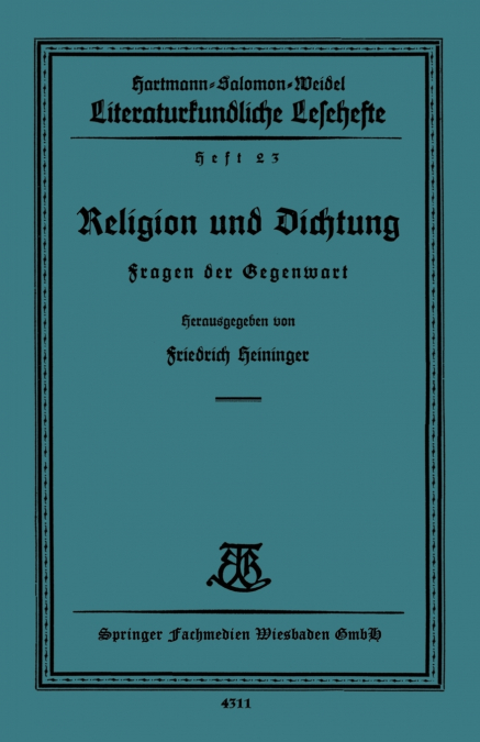 Religion Und Dichtung