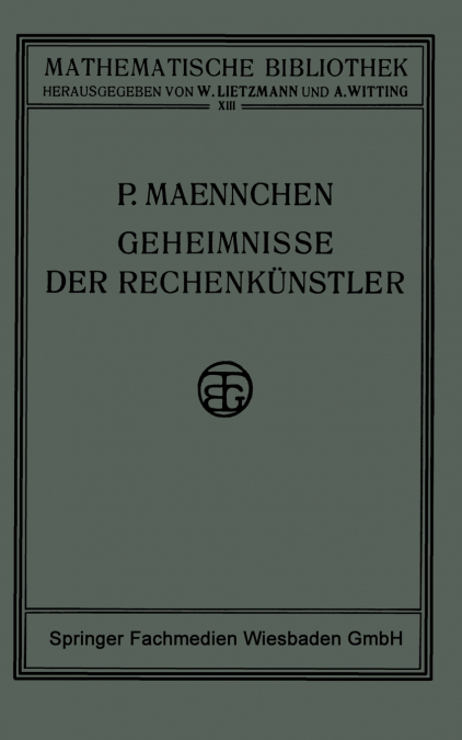 Geheimnisse Der Rechenkunstler