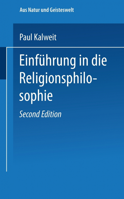 Einfuhrung in Die Religionsphilosophie
