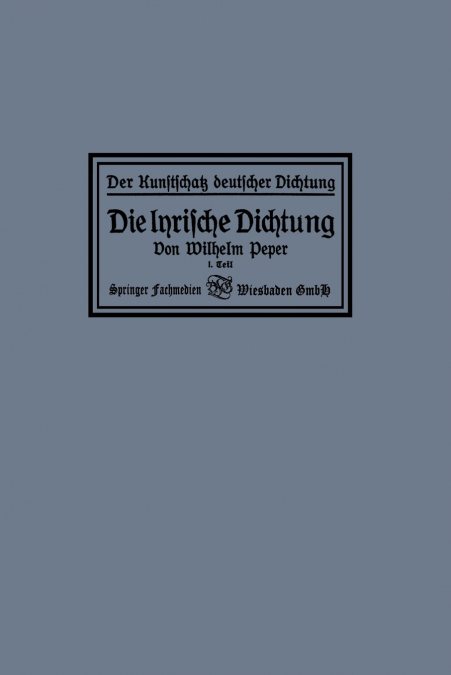 Die Lyrische Dichtung