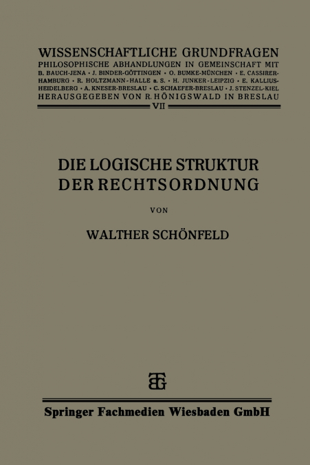 Die Logische Struktur Der Rechtsordnung
