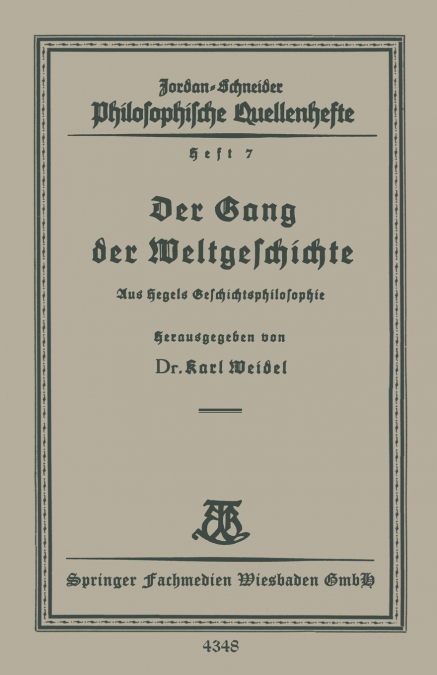 Der Gang Der Weltgeschichte