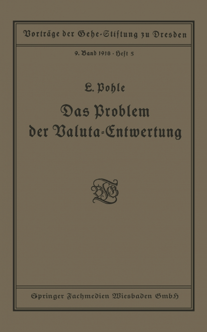 Das Problem Der Valuta-Entwertung