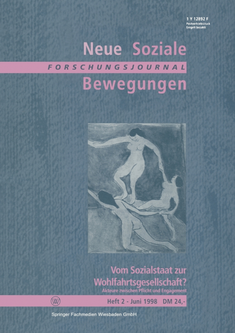 Vom Sozialstaat Zur Wohlfahrtsgesellschaft?