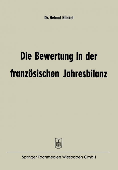 Die Bewertung in Der Franzosischen Jahresbilanz