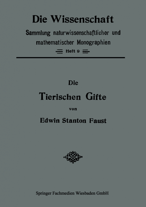 Die Tierischen Gifte