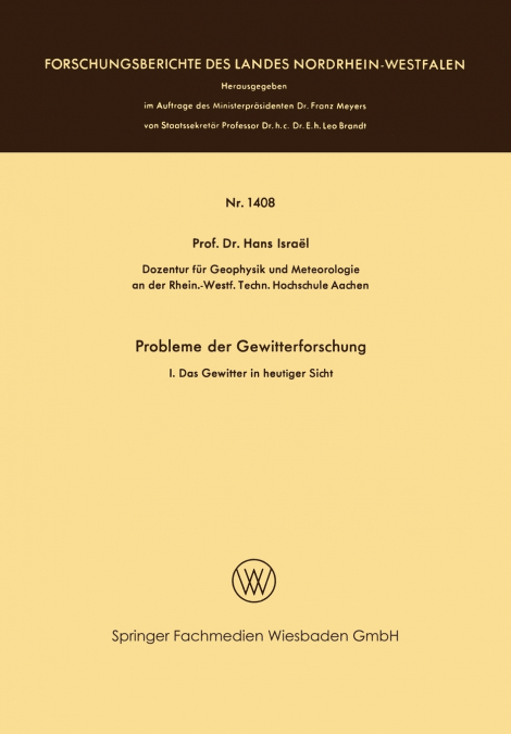 Probleme Der Gewitterforschung