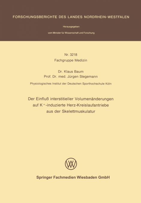 Der Einfluss Interstitieller Volumenanderungen Auf K]-Induzierte Herz-Kreislaufantriebe Aus Der Skelettmuskulatur