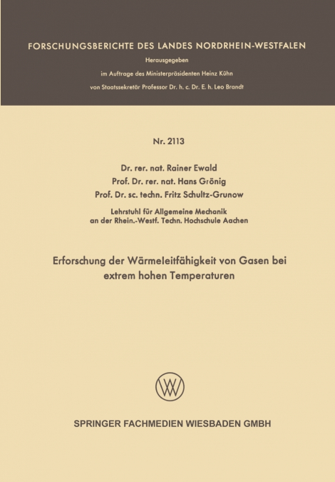 Erforschung Der Warmeleitfahigkeit Von Gasen Bei Extrem Hohen Temperaturen