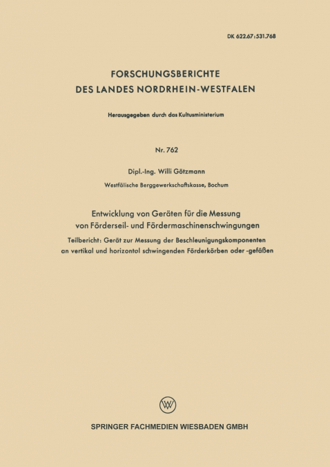 Entwicklung Von Geraten Fur Die Messung Von Forderseil- Und Fordermaschinenschwingungen