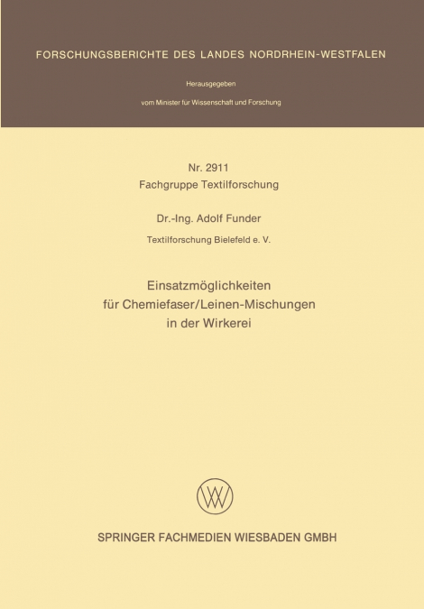 Einsatzmoglichkeiten Fur Chemiefaser/Leinen-Mischungen in Der Wirkerei