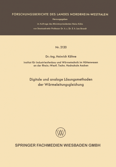 Digitale Und Analoge Losungsmethoden Der Warmeleitungsgleichung