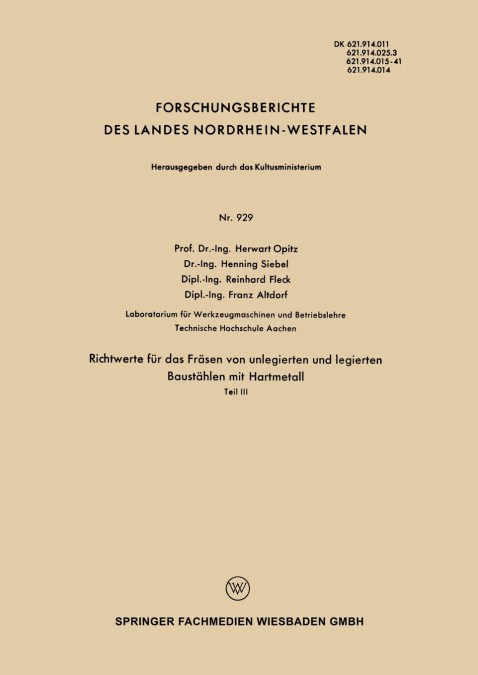 Richtwerte Fur Das Frasen Von Unlegierten Und Legierten Baustahlen Mit Hartmetall