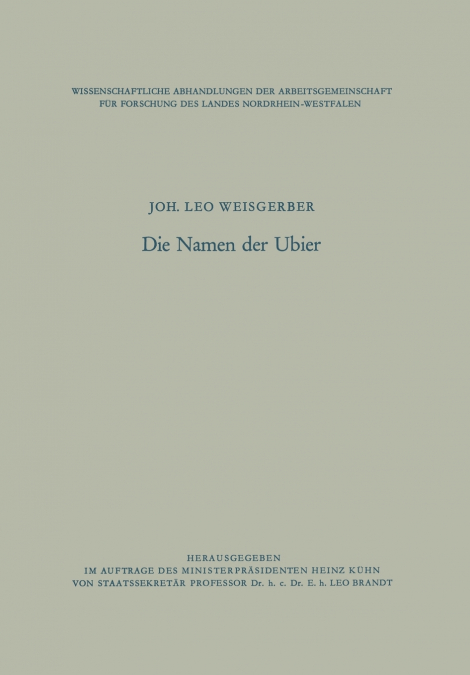 Die Namen Der Ubier