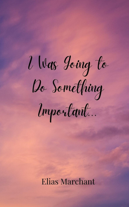 I Was Going to Do Something Important...