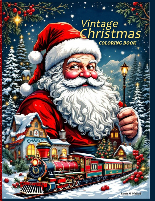 Vintage Christmas Coloring Book for Adults Relaxation