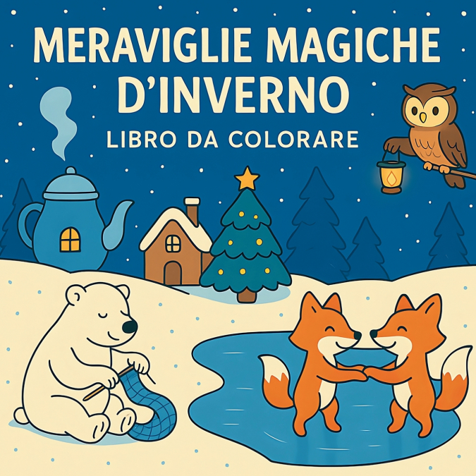Meraviglie Magiche d’Inverno - Libro da Colorare