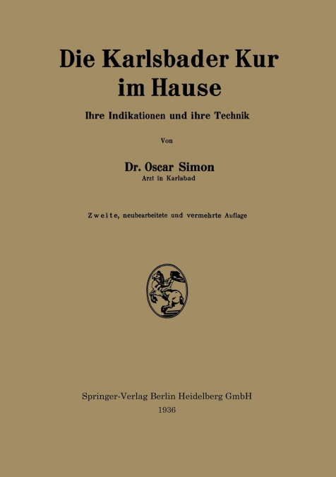 Die Karlsbader Kur Im Hause